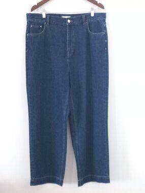 OAK + FORT Blue wide leg jeans